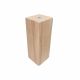 Piede quadrato in legno grezzo, 65x65x180 mm